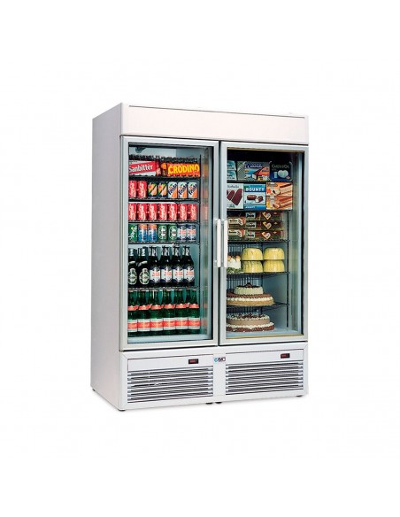 Armario Expositor Refrigerado con Puerta de Cristal Conservación Serie TORNADO V 100 TN-TN EUROFRED