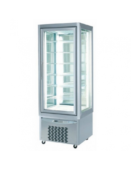 Armario Expositor Vertical 4 Caras Cristal Congelación Heladería/Pastelería LO3700