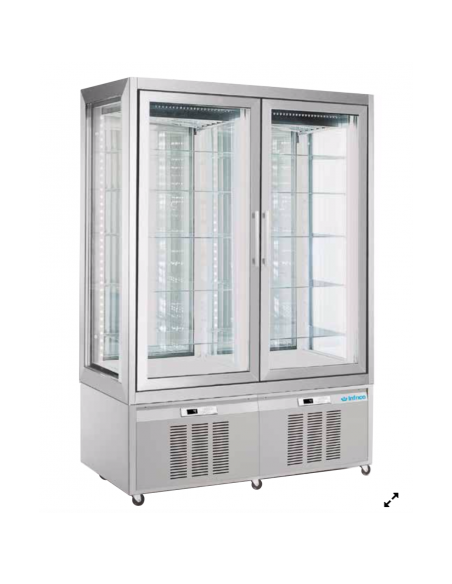 Armario Expositor Vertical 4 Caras Cristal Congelación Heladería/Pastelería LO7703