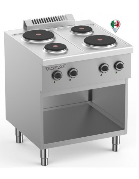 Cocina Eléctrica 4 Placas con Mueble Fondo 700 MAFELPR77A MAFRICOOL