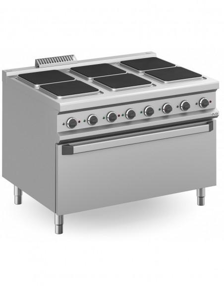 Cocina Eléctrica Con Horno Extragrande 6 Placas Línea MAGISTRA PLUS 900 MPQ912FEM MBM