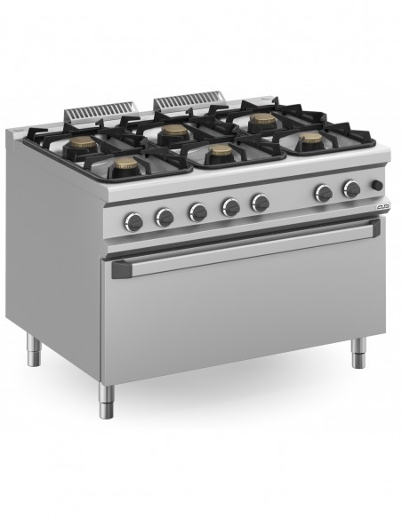 Cocinas a Gas con Horno a Gas Extragrande 6 Fuegos Línea MAGISTRA PLUS 900 MBM