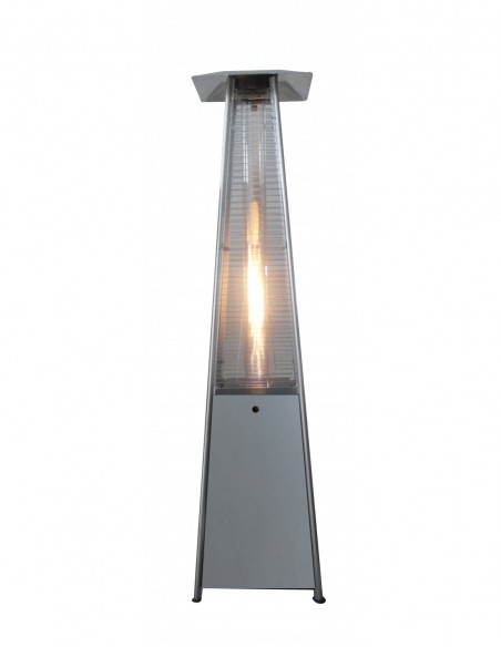 Estufa Exterior para Terraza con Diseño en Pirámide de 13kw color plata