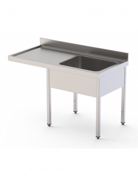Fregadero Industrial Para Lavavajillas Acero Inoxidable Con 1 Cuba y Escurridor Con Mueble