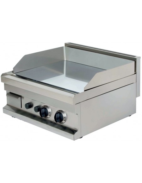 Fry Tops A Gas Sobremesa Liso Acero 15 Mm Con Placa Lisa Rectificada 2×4.8KW Serie 600 GG606R