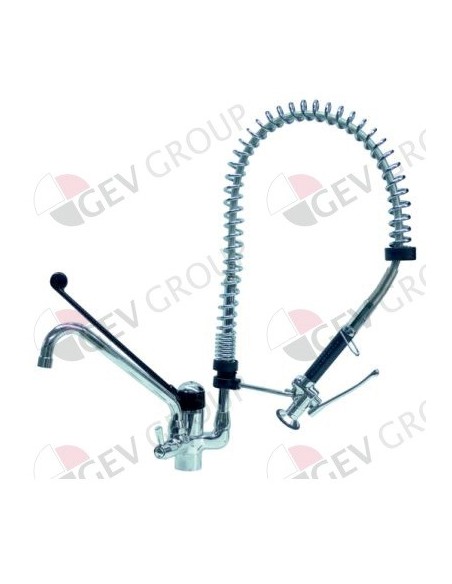 Grifo de Ducha 2 Aguas 1 Orificio con Monomando de Palanca larga 545089