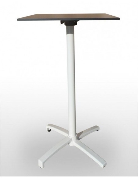 Mesa alta pie aluminio blanco LORENA-H BL ABATIBLE
