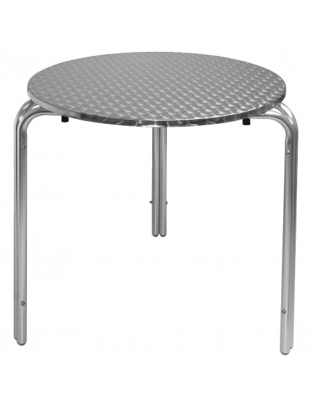 Mesa bistro redonda apilable 70cm acero inoxidable CG836 Bolero