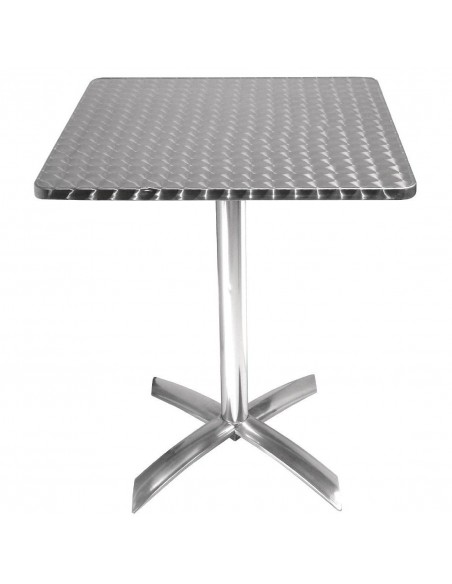Mesa cuadrada abatible 60cm acero inoxidable CG838 Bolero