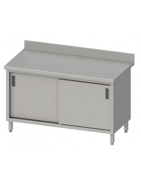 Mesa de Trabajo Acero Inoxidable Mural Con Puertas Correderas Línea VARSOVIA MMPC
