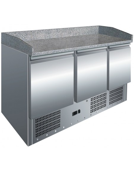 Mesa GN1/1 Preparaci¢n Pizzas Encimera de Granito Fondo 700 S903PZ