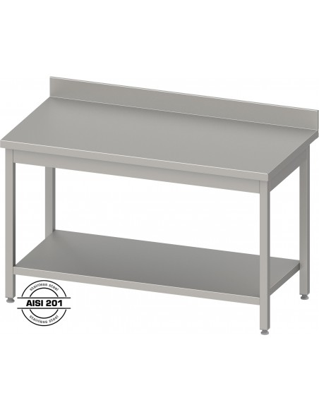 Mesa Mural de Trabajo Desmontada INOX Con Estante MAFMM
