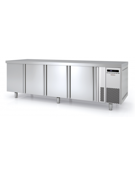Mesa pastelera refrigerada 2 puertas ciegas para Bandejas 60×40 MAFBPR-150