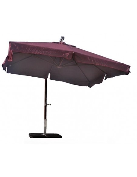 Parasol con mástil de madera Orientable DELUXE3X3-MADERA