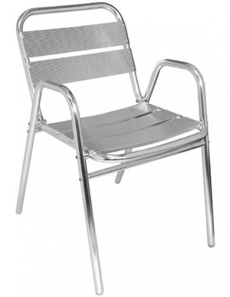 Silla apilable aluminio 780mm U501 Bolero (Juego de 4)