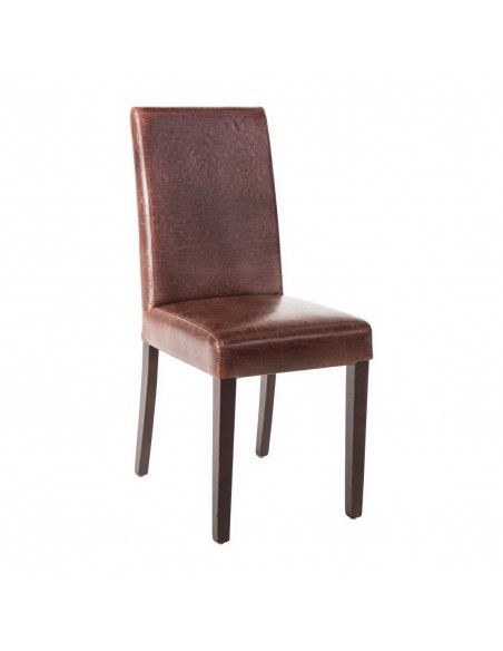 Silla comedor símil cuero Antique marrón GR369 Bolero (Juego 2)