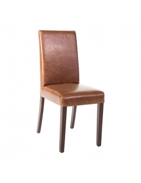 Silla comedor símil cuero Antique tostado GR368 BOLERO (Juego 2)
