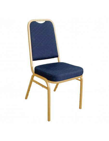 Silla de banquete respaldo cuadrado azul DL015 BOLERO (juego de 4)