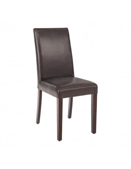 Silla de comedor símil cuero marrón oscuro GF955 Bolero (juego de 2)