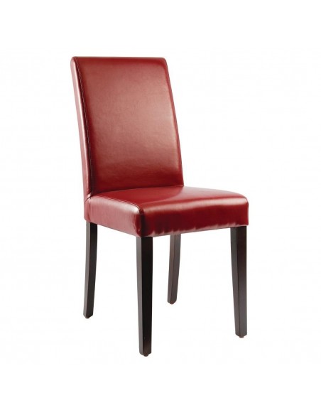 Silla de comedor símil cuero Roja GH443 Bolero (juego de 2)