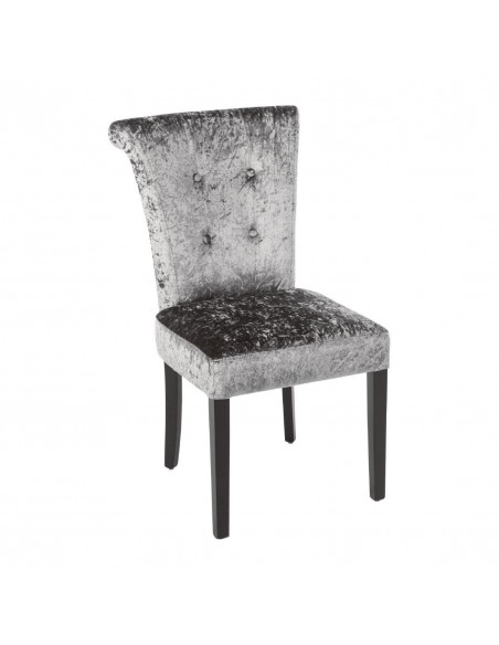 Silla de terciopelo gris DR308 Bolero (Juego 2)