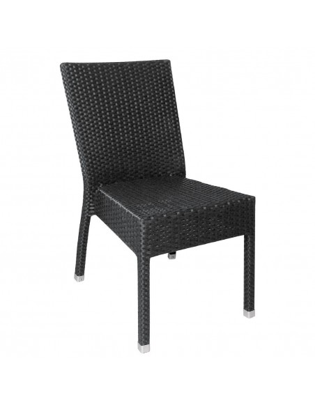 Silla imitación mimbre color carbón CF159 Bolero (Conjunto 4 sillas)