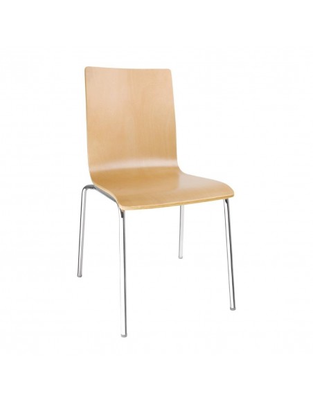 Silla respaldo cuadrado color haya GR342 Bolero (Juego 4)