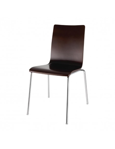 Silla respaldo cuadrado Marrón oscuro GR343 Bolero (Juego 4)