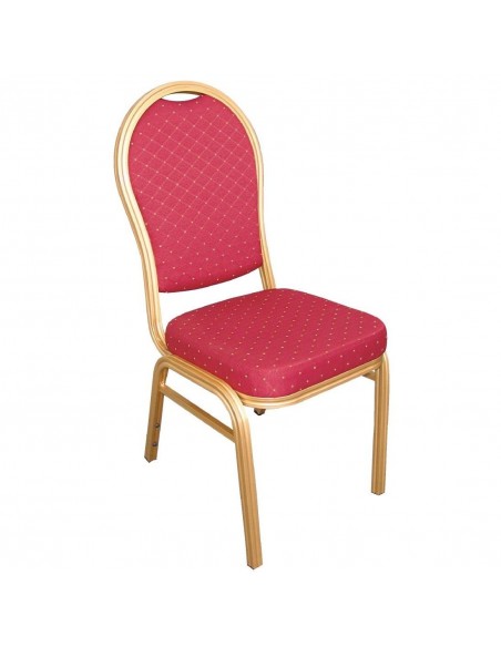 Sillas banquete de respaldo arqueado aluminio rojas U525 Bolero (juego de 4)