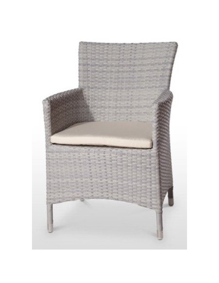 Sillón aluminio y rattan y sintético trenzado 4 hilos BRETAÑA