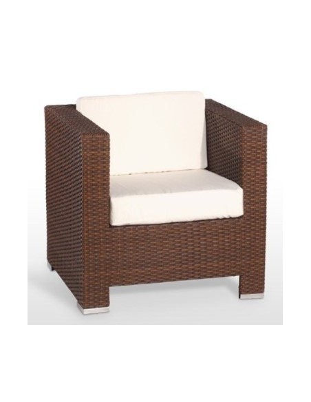 Sillón módulo de 1 plaza construido rattan SIENA
