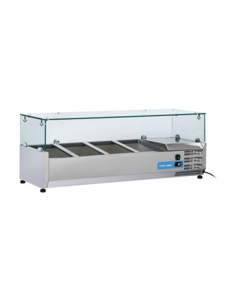 Sobrevitrinas Refrigeradas con Tapas de Cristal o Acero Inox Fondo 335 COOL HEAD VRX33 EUROFRED