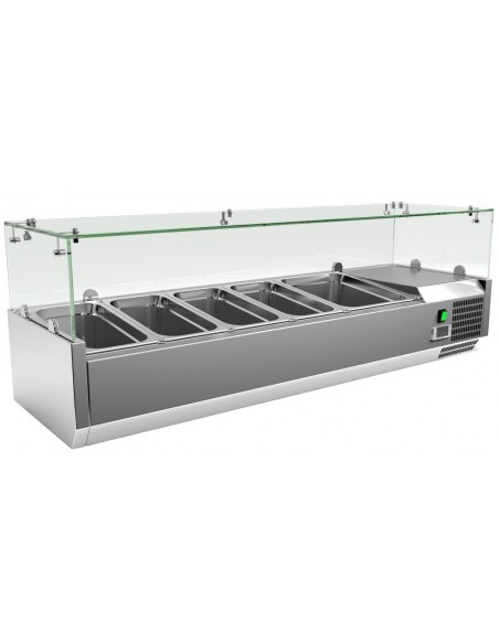 Vitrina GN1/3+GN1/2 C£pula de Vidrio VRX1400380FG