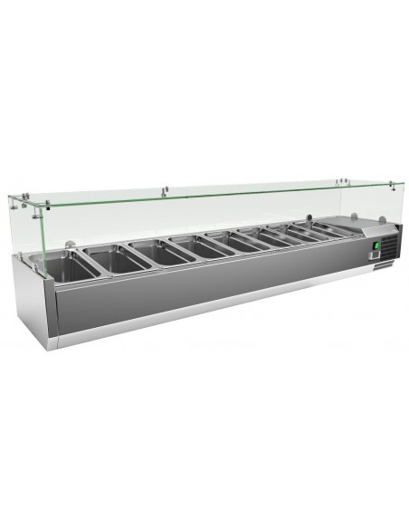 Vitrina GN1/3+GN1/2 C£pula de Vidrio VRX1800380FG