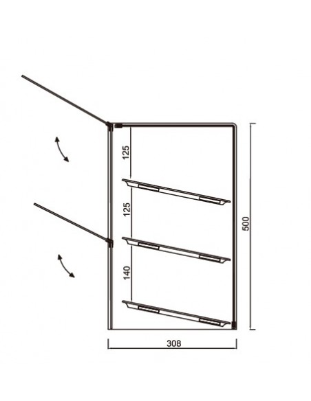 Vitrina Neutra de Metacrilato VE2GN 1/2 - Imagen 2
