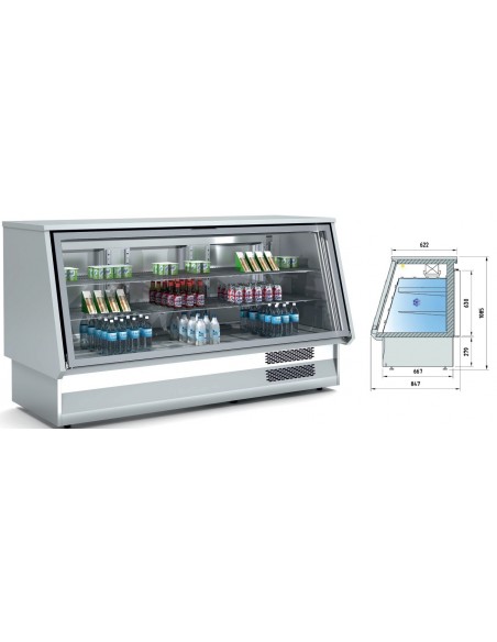 Vitrina Refrigerada Cerrada Exterior Acero Inoxidable MAFVCC-9-15