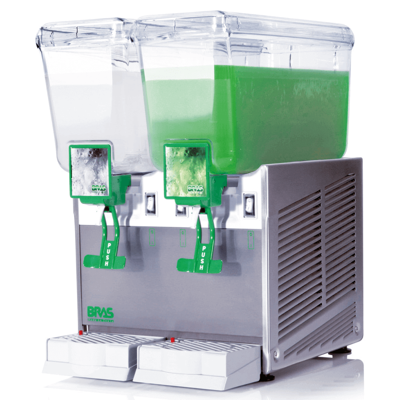 Dispensador Y Enfriador Doble Industrial De Bebidas De 12 Litros Cada Dispensador