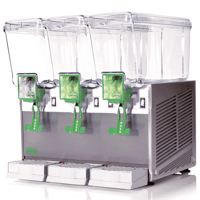 Dispensador Y Enfriador Triple Industrial De Bebidas De 12 Litros Cada Dispensador